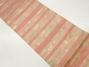 横縞模様織出し袋帯